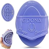 Epona Flexible Glossy Curry Comb for Horses - Lavender, Hot Pink, Grey - Unisex Adult